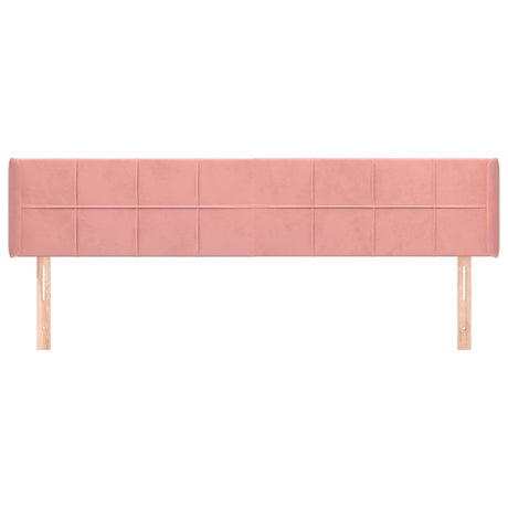 Vidaxl hoofdbord met randen 203x16x78 88 cm fluweel roze