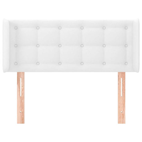 Vidaxl hoofdbord met randen 83x16x78 88 cm kunstleer wit