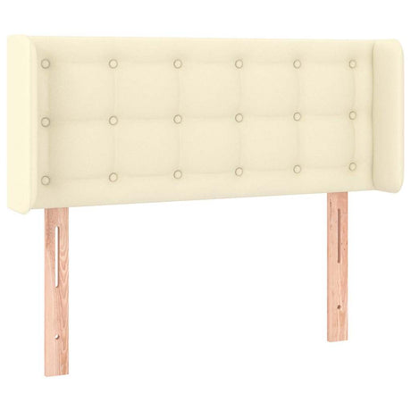Vidaxl hoofdbord met randen 93x16x78 88 cm kunstleer crèmekleurig