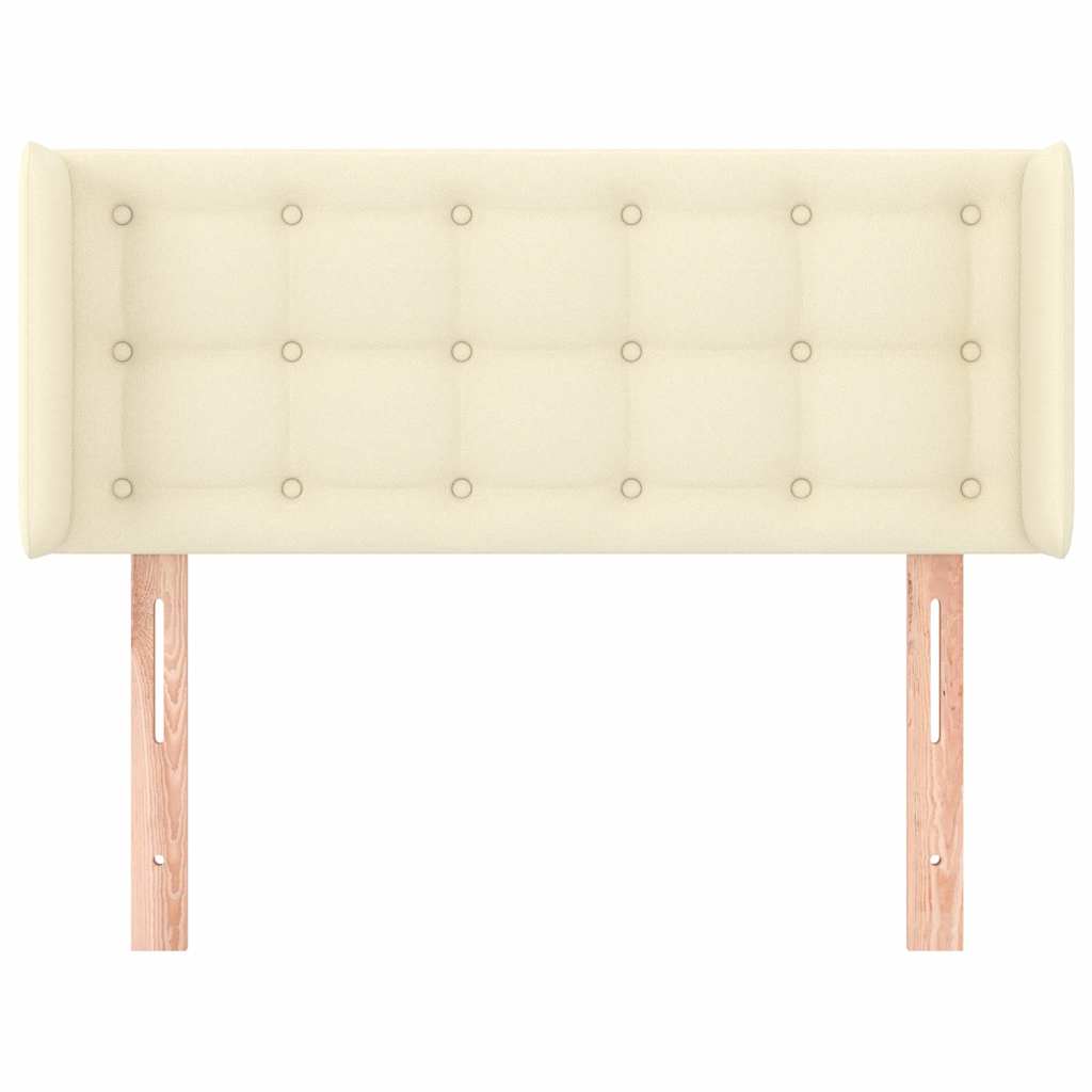 Vidaxl hoofdbord met randen 93x16x78 88 cm kunstleer crèmekleurig
