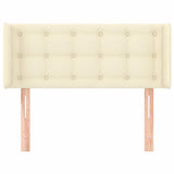 Vidaxl hoofdbord met randen 93x16x78 88 cm kunstleer crèmekleurig