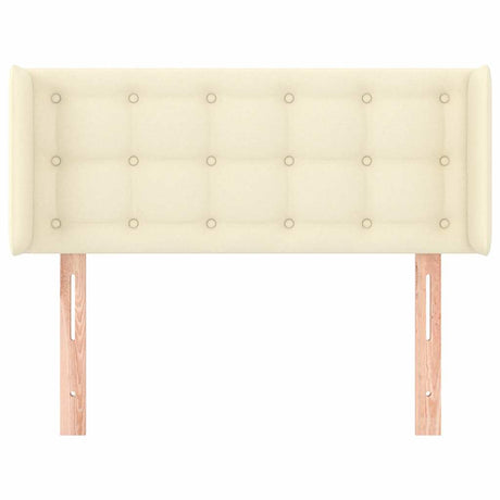 Vidaxl hoofdbord met randen 93x16x78 88 cm kunstleer crèmekleurig