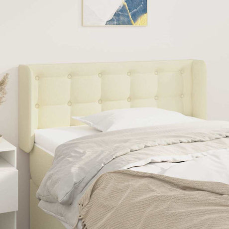 Vidaxl hoofdbord met randen 93x16x78 88 cm kunstleer crèmekleurig
