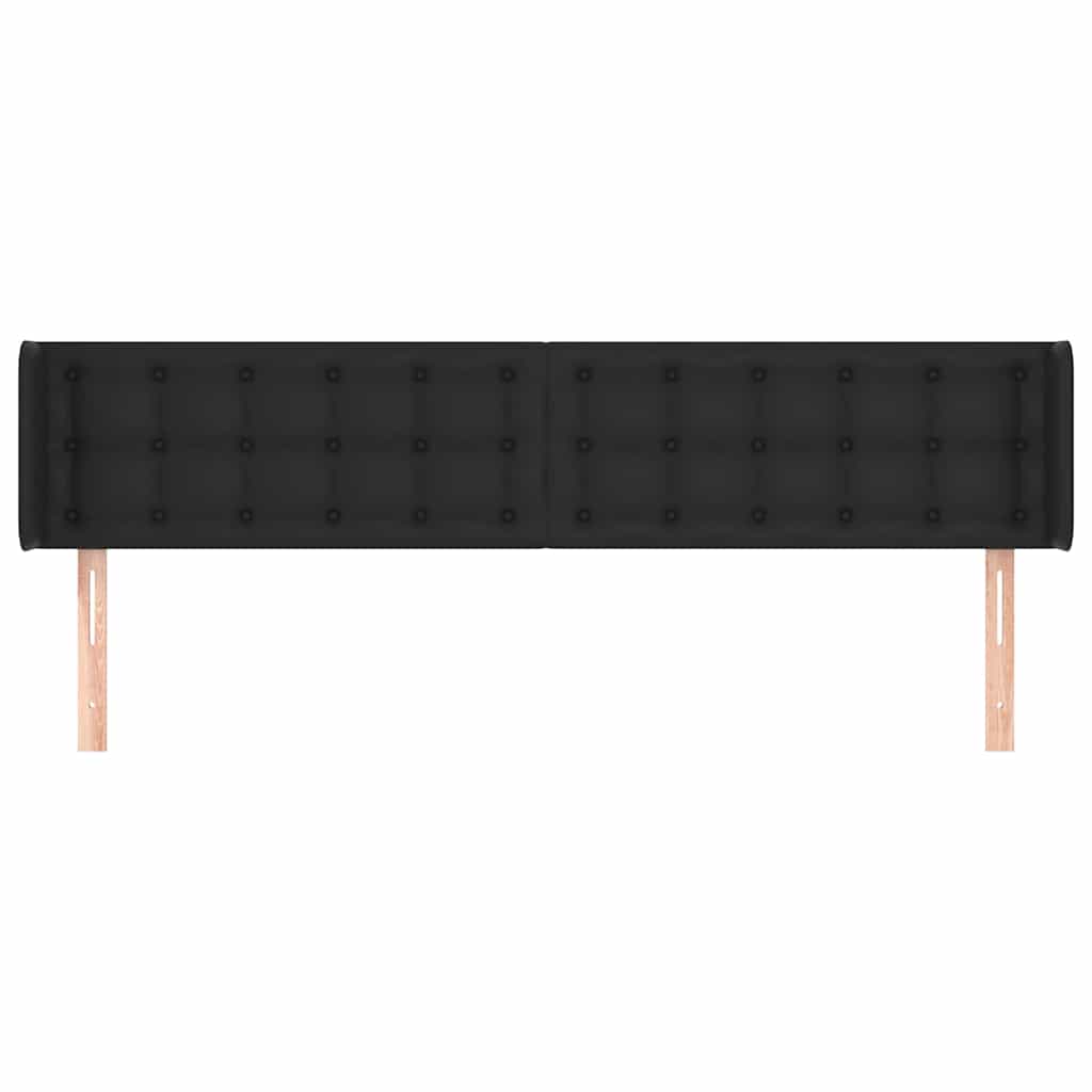 Vidaxl hoofdbord met randen 163x16x78 88 cm kunstleer zwart