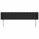 Vidaxl hoofdbord met randen 163x16x78 88 cm kunstleer zwart