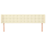 Vidaxl hoofdbord met randen 163x16x78 88 cm kunstleer crèmekleurig