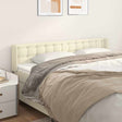 Vidaxl hoofdbord met randen 163x16x78 88 cm kunstleer crèmekleurig