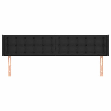 Vidaxl hoofdbord met randen 183x16x78 88 cm kunstleer zwart