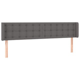 Vidaxl hoofdbord met randen 183x16x78 88 cm kunstleer grijs