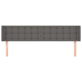 Vidaxl hoofdbord met randen 183x16x78 88 cm kunstleer grijs