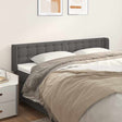 Vidaxl hoofdbord met randen 183x16x78 88 cm kunstleer grijs