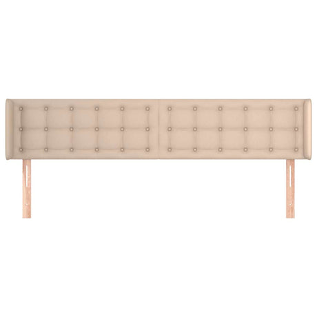 Vidaxl hoofdbord met randen 203x16x78 88 cm kunstleer cappuccinokleur