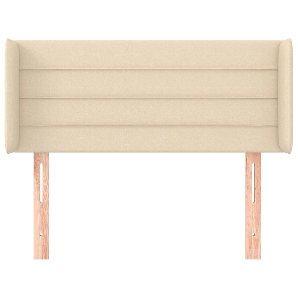 Vidaxl hoofdbord met randen 103x16x78 88 cm stof crèmekleurig