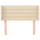 Vidaxl hoofdbord met randen 103x16x78 88 cm stof crèmekleurig