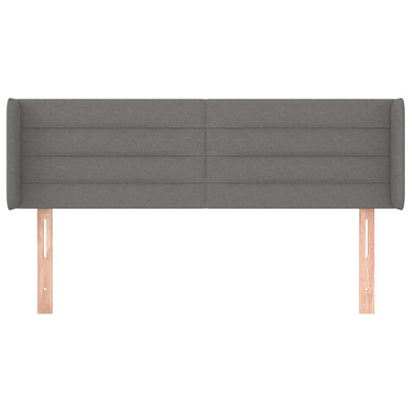 Vidaxl hoofdbord met randen 147x16x78 88 cm stof donkergrijs