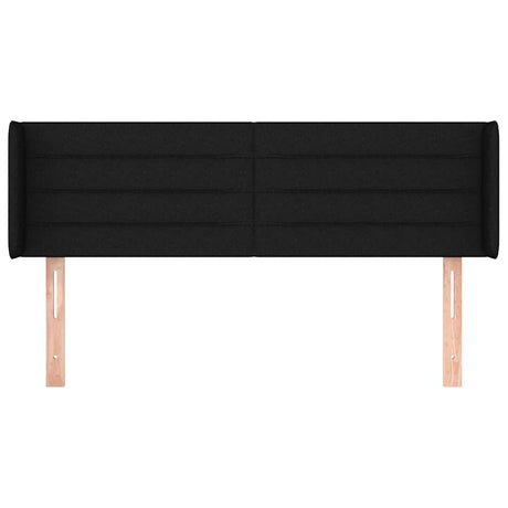 Vidaxl hoofdbord met randen 147x16x78 88 cm stof zwart