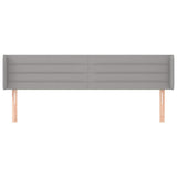 Vidaxl hoofdbord met randen 163x16x78 88 cm stof lichtgrijs