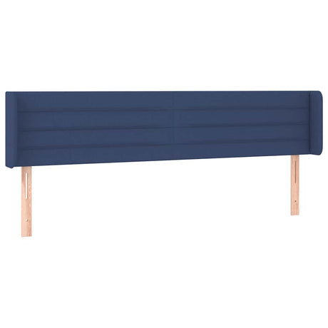 Vidaxl hoofdbord met randen 163x16x78 88 cm stof blauw