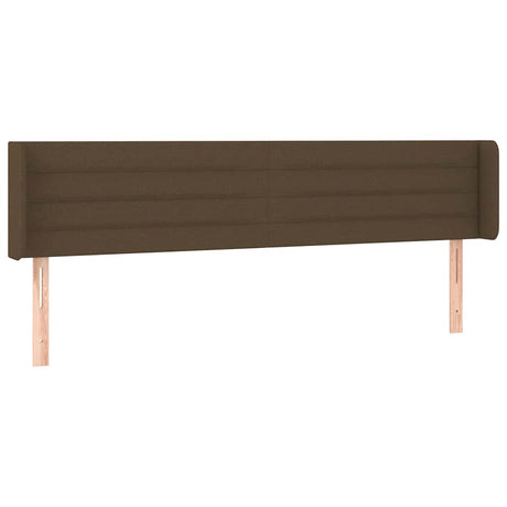 Vidaxl hoofdbord met randen 183x16x78 88 cm stof donkerbruin