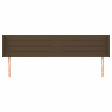 Vidaxl hoofdbord met randen 183x16x78 88 cm stof donkerbruin