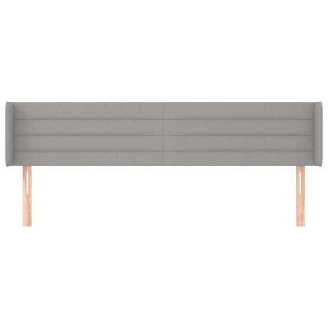 Vidaxl hoofdbord met randen 203x16x78 88 cm stof lichtgrijs