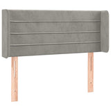 Vidaxl hoofdbord met randen 83x16x78 88 cm fluweel lichtgrijs