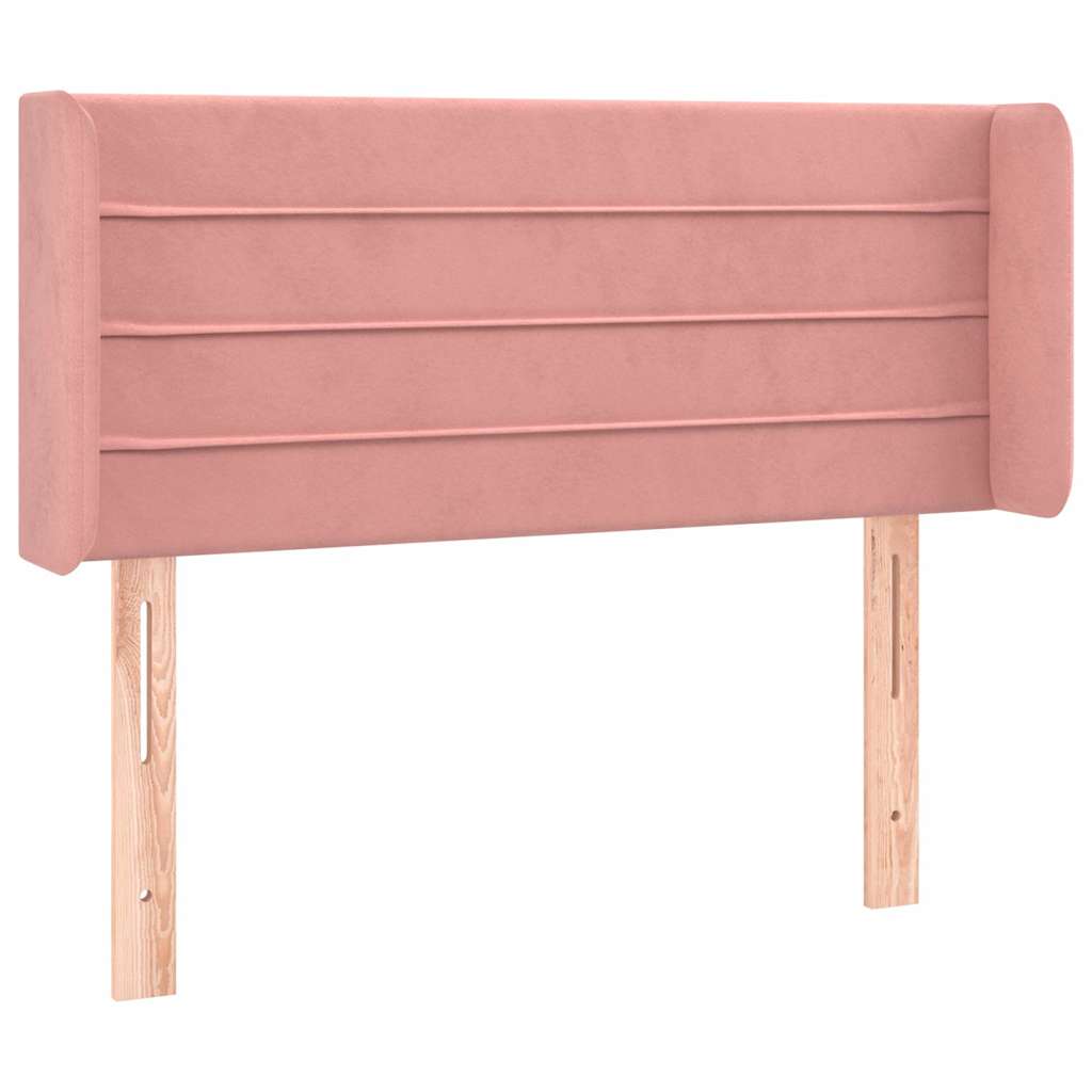 Vidaxl hoofdbord met randen 93x16x78 88 cm fluweel roze