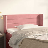 Vidaxl hoofdbord met randen 93x16x78 88 cm fluweel roze