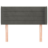 Vidaxl hoofdbord met randen 103x16x78 88 cm fluweel donkergrijs