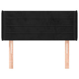 Vidaxl hoofdbord met randen 103x16x78 88 cm fluweel zwart