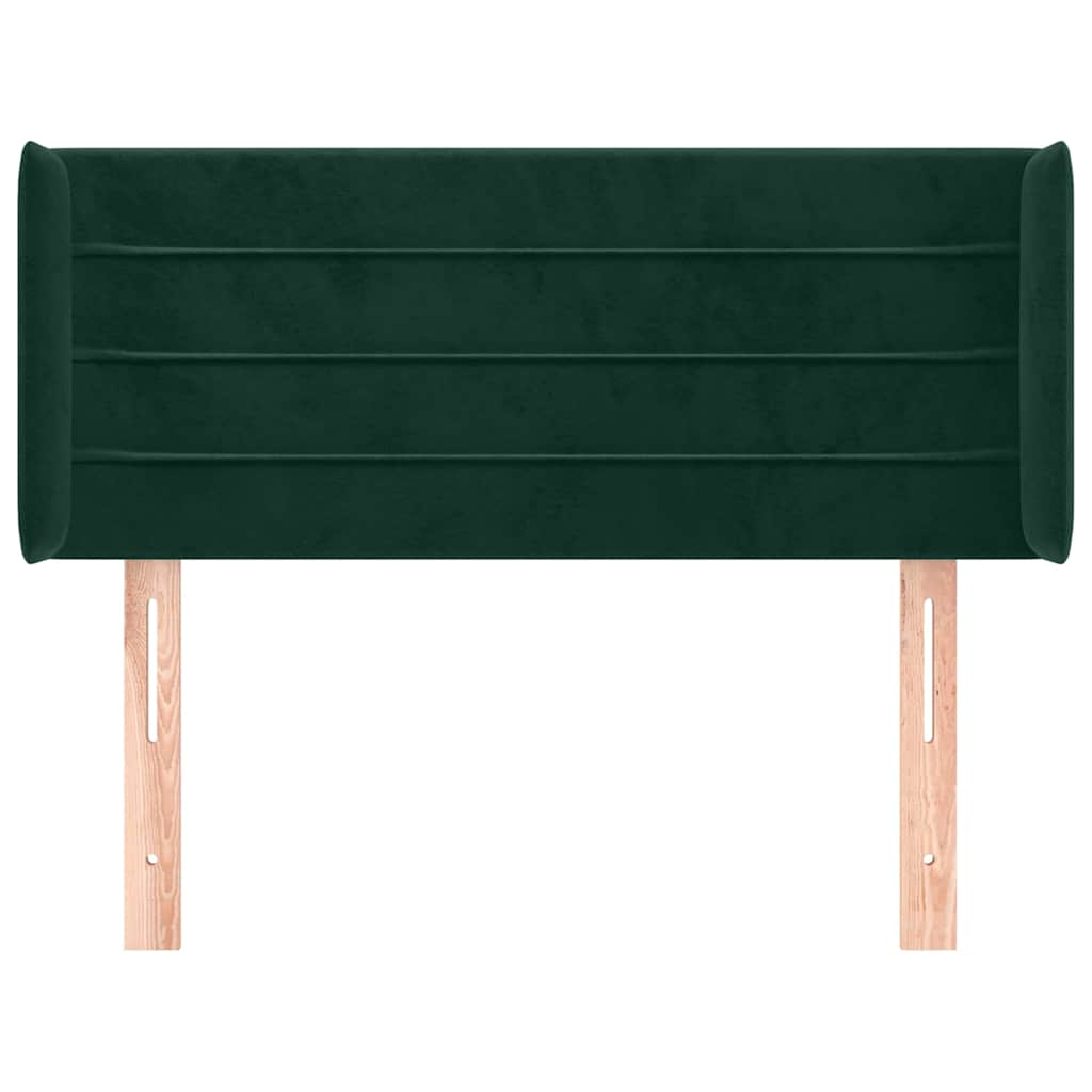 Vidaxl hoofdbord met randen 103x16x78 88 cm fluweel donkergroen