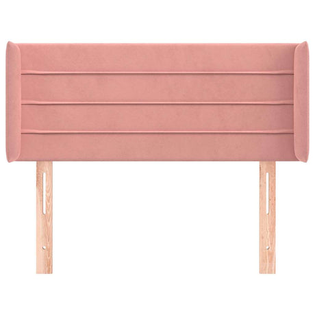 Vidaxl hoofdbord met randen 103x16x78 88 cm fluweel roze
