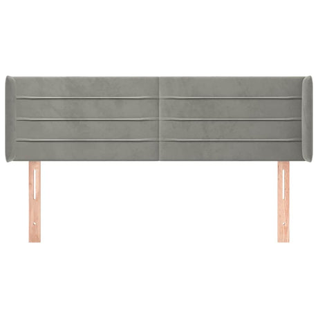 Vidaxl hoofdbord met randen 147x16x78 88 cm fluweel lichtgrijs