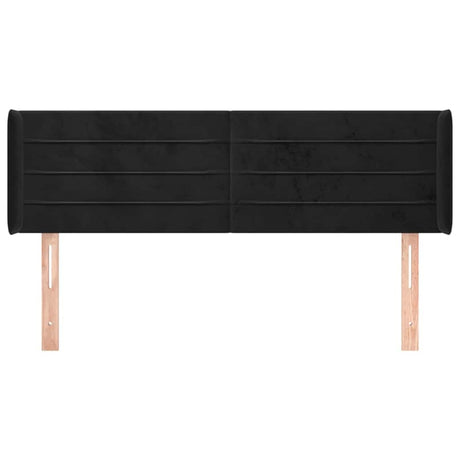 Vidaxl hoofdbord met randen 147x16x78 88 cm fluweel zwart
