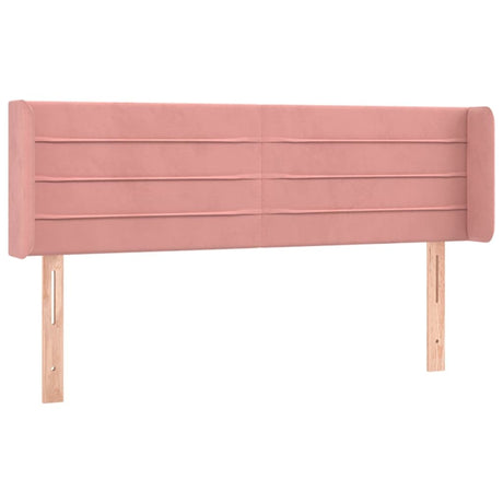Vidaxl hoofdbord met randen 147x16x78 88 cm fluweel roze