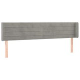 Vidaxl hoofdbord met randen 163x16x78 88 cm fluweel lichtgrijs