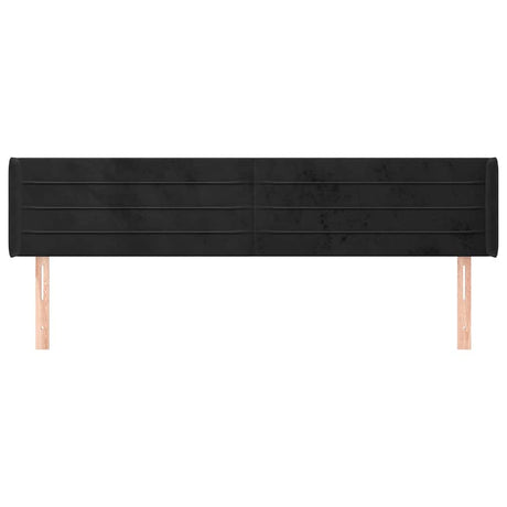 Vidaxl hoofdbord met randen 163x16x78 88 cm fluweel zwart