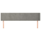 Vidaxl hoofdbord met randen 183x16x78 88 cm fluweel lichtgrijs