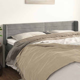 Vidaxl hoofdbord met randen 183x16x78 88 cm fluweel lichtgrijs