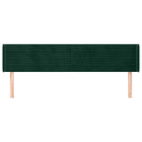 Vidaxl hoofdbord met randen 183x16x78 88 cm fluweel donkergroen