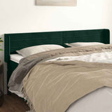 Vidaxl hoofdbord met randen 183x16x78 88 cm fluweel donkergroen