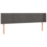 Vidaxl hoofdbord met randen 203x16x78 88 cm fluweel donkergrijs