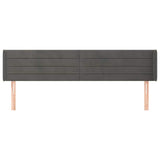 Vidaxl hoofdbord met randen 203x16x78 88 cm fluweel donkergrijs