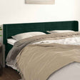 Vidaxl hoofdbord met randen 203x16x78 88 cm fluweel donkergroen
