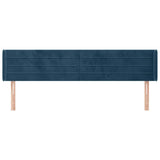 Vidaxl hoofdbord met randen 203x16x78 88 cm fluweel donkerblauw