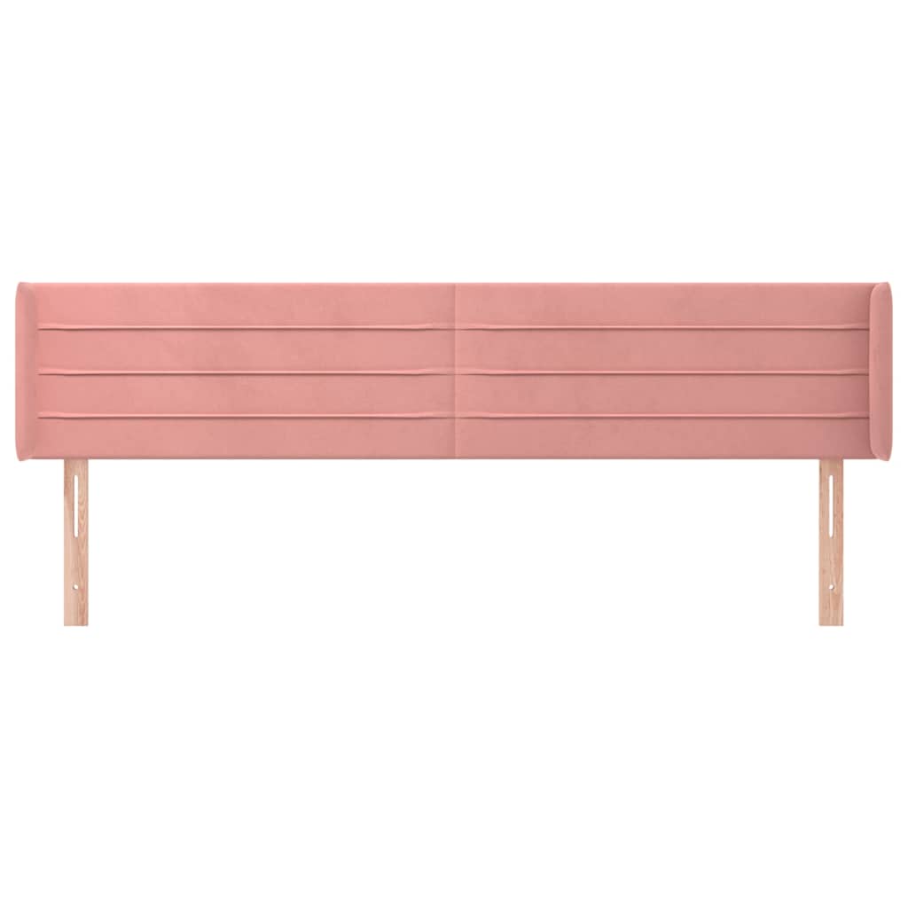 Vidaxl hoofdbord met randen 203x16x78 88 cm fluweel roze