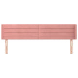 Vidaxl hoofdbord met randen 203x16x78 88 cm fluweel roze