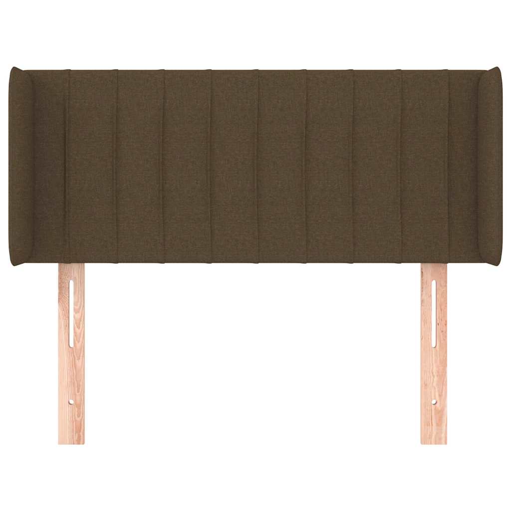Vidaxl hoofdbord met randen 83x16x78 88 cm stof donkerbruin