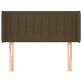 Vidaxl hoofdbord met randen 83x16x78 88 cm stof donkerbruin