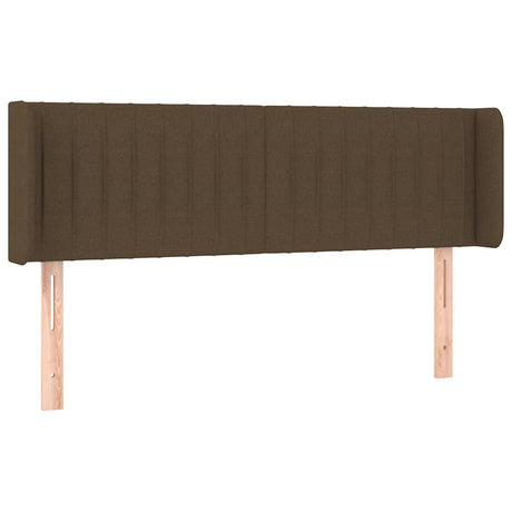Vidaxl hoofdbord met randen 147x16x78 88 cm stof donkerbruin